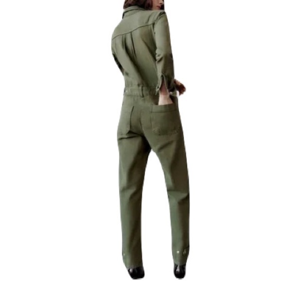 Zara Cotton Utility Jumpsuit NEW - Picture 2 of 14